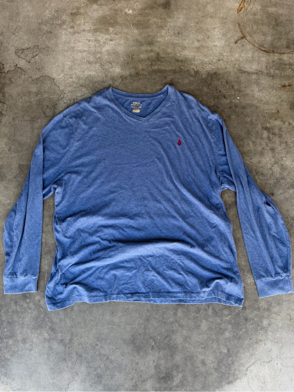 Polo Ralph Lauren Blue V-Neck Long Sleeve pullover Men’s Large